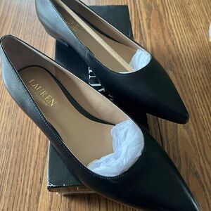 Ralph Lauren Londyn Burnished Leather Flats.   New in Box